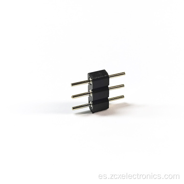 2,54 mm 3p conectores de encabezado de alfiler macho negro